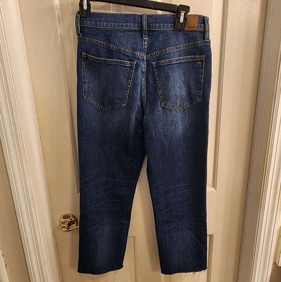 Madewell Perfect Vintage Jeans Size 26 Cropped Frayed Hem Comfort Stretch Denim - Picture 5 of 6